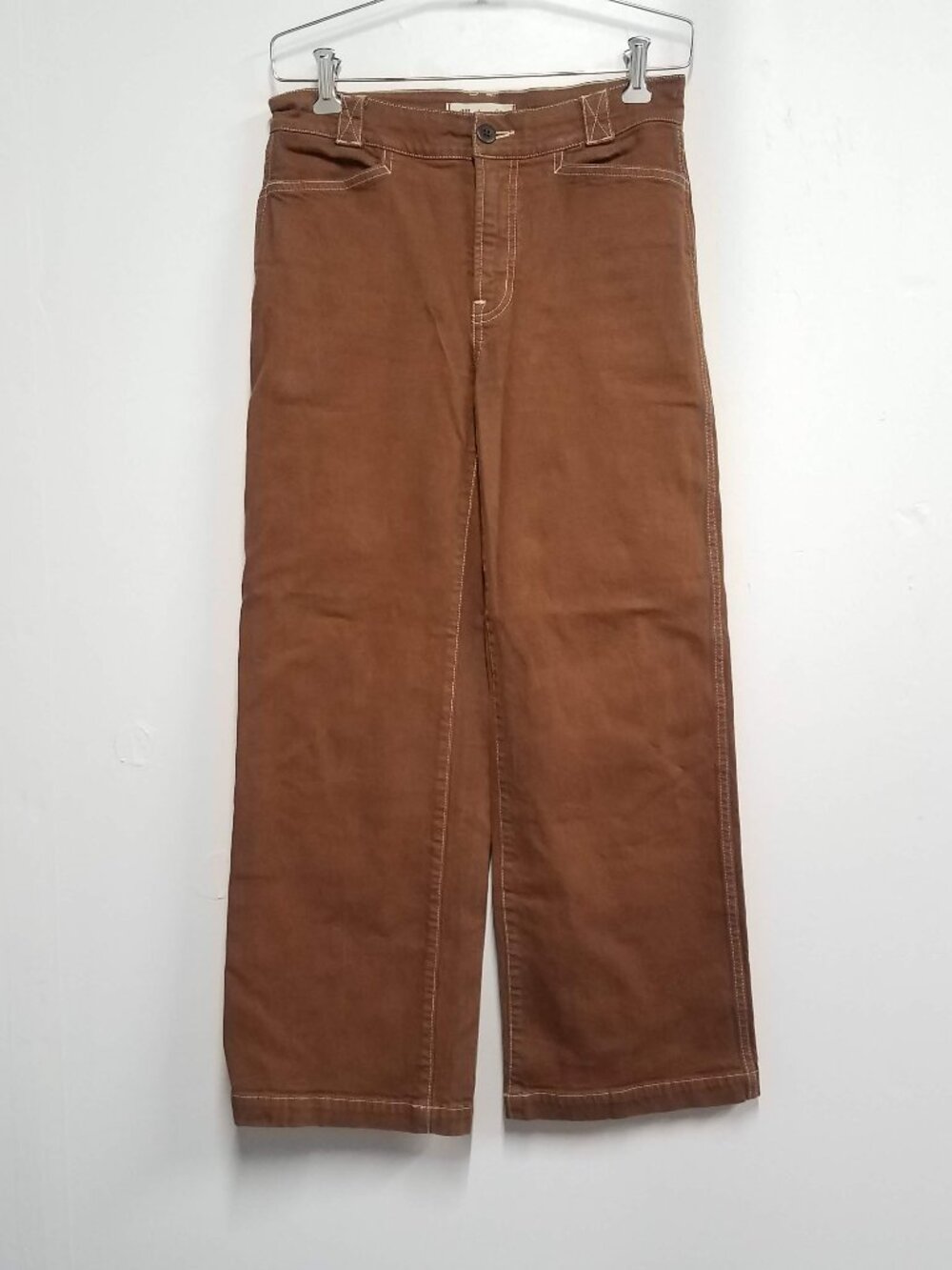 The Petite Emmett 2.0 Wide-Leg Pants Womens 26P Clifton Brown Garment Dyed NM932